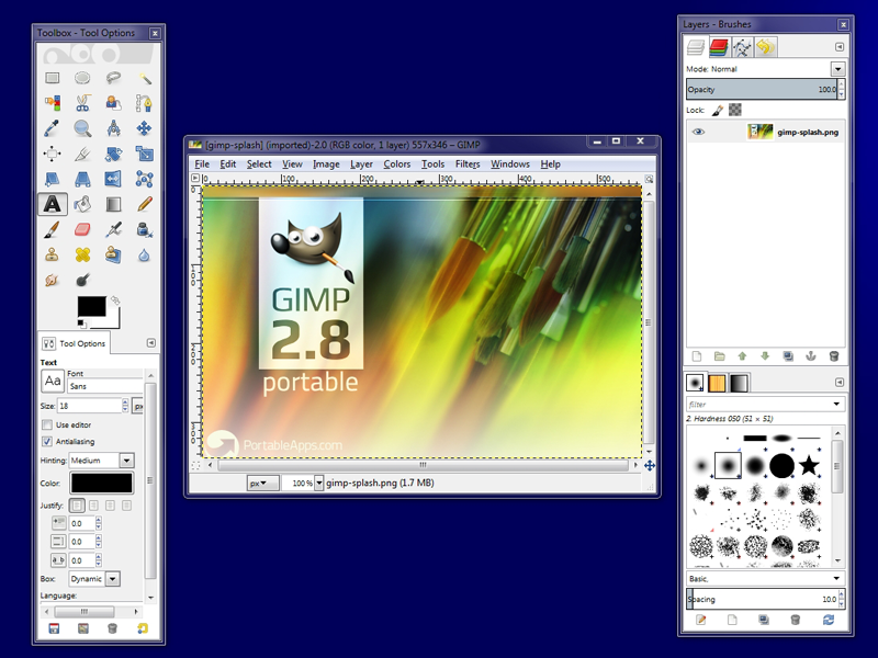 Скриншот программы GIMP