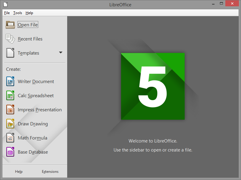 Скриншот программы LibreOffice