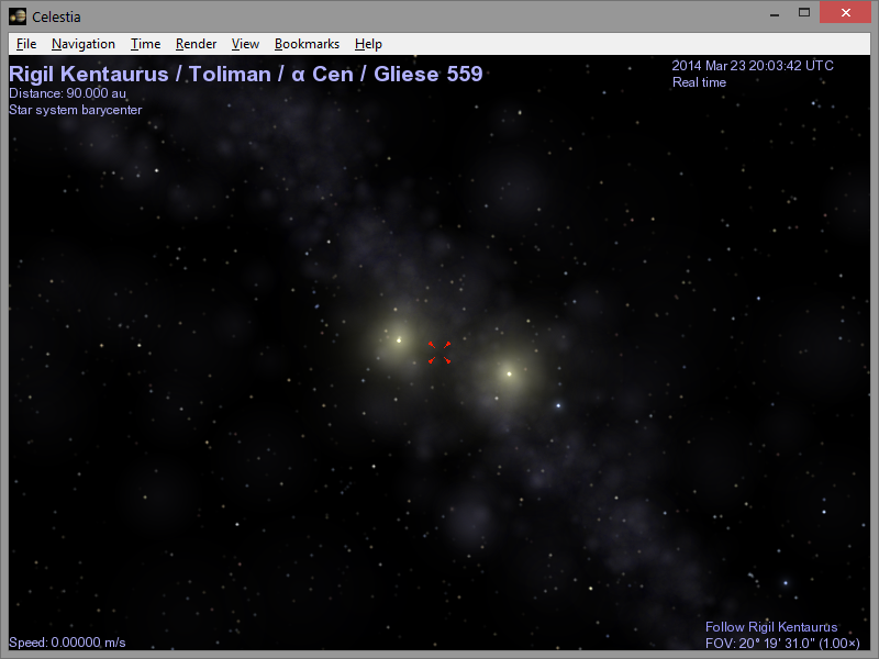 Скриншот программы Celestia
