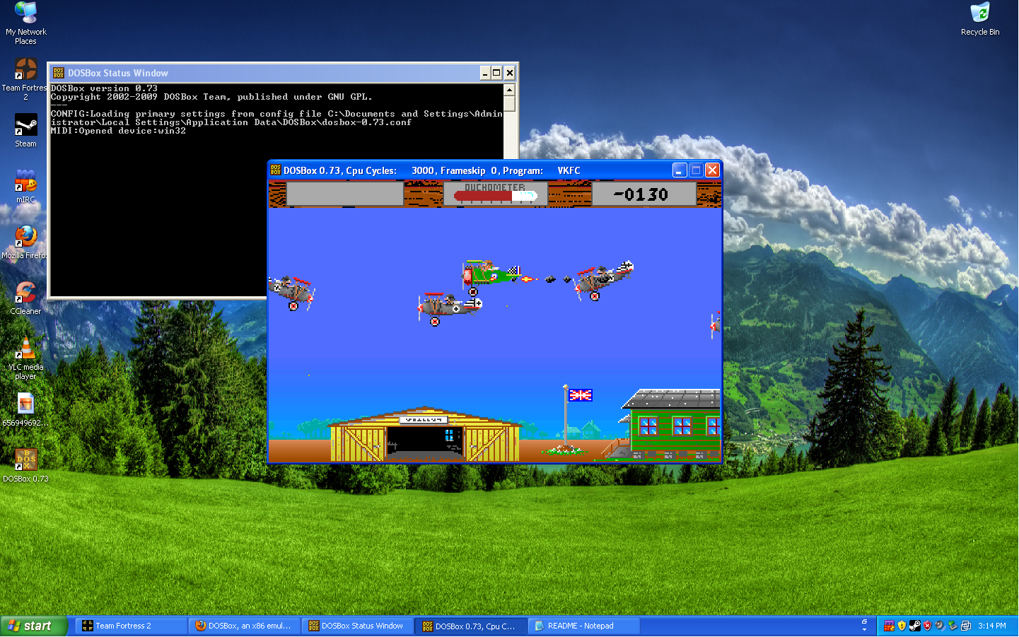Скриншот программы DOSBox